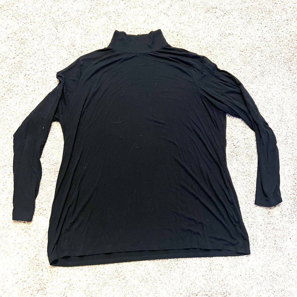 Black Turtleneck Women's Top